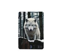 Phayah Ambientador de coche con aroma a lavanda con diseño de lobo solitario, tarjeta rectangular para colgar, 4 unidades, para cajones de armario de automóviles