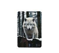 Phayah Ambientador de coche con aroma a lavanda con diseño de lobo solitario, tarjeta rectangular para colgar, tarjeta perfumada para colgar, 6 piezas para cajones de armario de automóviles