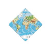 Phayah Ambientador de coche con aroma a lavanda con diseño de mapa del mundo, tarjeta cuadrada para colgar, tarjeta perfumada para colgar, 6 piezas para coches, armarios, cajones, eliminar