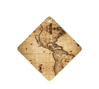 Phayah Ambientador de coche con aroma a lavanda con diseño de mapa del mundo, tarjeta cuadrada para colgar, tarjeta perfumada, 4 unidades, para coches, armarios, zapatos