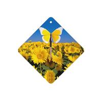 Phayah Ambientador de coche con aroma a lavanda con diseño de mariposa en la cruz, tarjeta cuadrada para colgar, tarjeta perfumada para colgar, 4 piezas para cajones de armario de automóviles