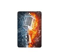 Phayah Ambientador de coche con aroma a lavanda con diseño de micrófono de hielo y fuego, tarjeta rectangular para colgar, tarjeta perfumada para colgar, 6 piezas para coche, armario, cajón, eliminar