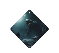 Phayah Ambientador de coche con aroma a lavanda con diseño de monstruo bajo el mar, tarjeta cuadrada para colgar, tarjeta perfumada para colgar, 4 piezas para cajones de armario de automóviles