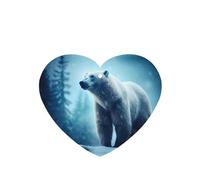 Phayah Ambientador de coche con aroma a lavanda con diseño de oso de nieve con forma de corazón para colgar, tarjeta perfumada para colgar, 4 piezas para coches, armarios, zapatos