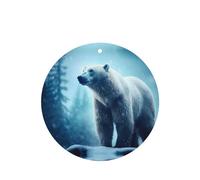 Phayah Ambientador de coche con aroma a lavanda con diseño de oso de nieve con forma redonda para colgar, tarjeta perfumada para colgar, 4 piezas para coches, armarios, zapatos