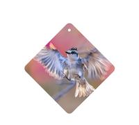 Phayah Ambientador de coche con aroma a lavanda con diseño de pájaro en vuelo, tarjeta cuadrada para colgar, tarjeta perfumada para colgar, 4 piezas para cajones de armario de automóviles