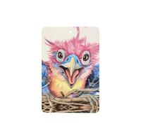 Phayah Ambientador de coche con aroma a lavanda con diseño de pájaro patriarca de dibujos animados, tarjeta rectangular para colgar, tarjeta perfumada, 4 piezas para cajones de armario de automóviles