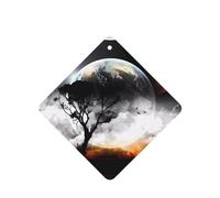 Phayah Ambientador de coche con aroma a lavanda con diseño de Planet View, tarjeta cuadrada para colgar, tarjeta perfumada para colgar, 6 piezas para coches, armario, cajón, eliminar
