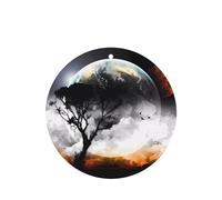 Phayah Ambientador de coche con aroma a lavanda con diseño de Planet View, tarjeta de forma redonda, para colgar, tarjeta perfumada, 4 piezas para coches, armario, cajón, eliminar