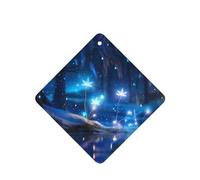 Phayah Ambientador de coche con aroma a lavanda con diseño de plantas mágicas, tarjeta cuadrada para colgar, tarjeta perfumada para colgar, 4 piezas para cajones de armario de automóviles