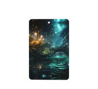 Phayah Ambientador de coche con aroma a lavanda con diseño de puente de oso en arco, tarjeta rectangular para colgar, tarjeta perfumada para colgar, 6 piezas para cajones de armario de automóviles