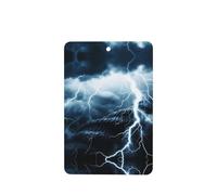 Phayah Ambientador de coche con aroma a lavanda con diseño de rayo de coral y mar, tarjeta rectangular para colgar, 4 unidades, para cajones de armario de automóviles