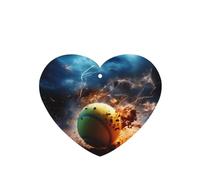 Phayah Ambientador de coche con aroma a lavanda con diseño de rayo de tenis, tarjeta con forma de corazón, tarjeta perfumada colgante, 6 piezas para cajones de armario de automóviles