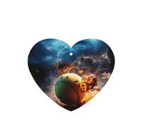 Phayah Ambientador de coche con aroma a lavanda con diseño de rayo de tenis, tarjeta con forma de corazón, tarjeta perfumada para colgar, 4 piezas para cajones de armario de automóviles