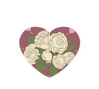 Phayah Ambientador de coche con aroma a lavanda con diseño de rosa blanca de amor, tarjeta con forma de corazón para colgar, tarjeta perfumada para colgar, 4 piezas para cajones de armario de