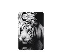 Phayah Ambientador de coche con aroma a lavanda con diseño de tigre animal, tarjeta rectangular para colgar, tarjeta perfumada para colgar, 4 piezas para coches, armario, cajón, eliminar