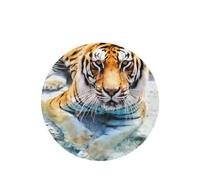 Phayah Ambientador de coche con aroma a lavanda con diseño de tigre fresco, tarjeta de forma redonda, para colgar, tarjeta perfumada, 6 piezas para coches, armarios, zapatos