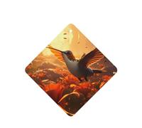 Phayah Ambientador de coche con aroma a lavanda con diseño de tulipán de colibrí, tarjeta cuadrada para colgar, tarjeta perfumada para colgar, 6 piezas para cajones de armario de automóviles
