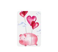 Phayah Ambientador de coche con aroma a lavanda con divertido patrón de cerdito, tarjeta rectangular para colgar, tarjeta perfumada para colgar, 4 piezas para coche, armario, cajón, eliminar