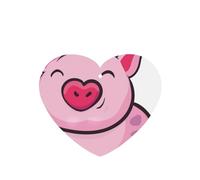 Phayah Ambientador de coche con aroma a lavanda con forma de corazón con diseño de cerdo rosa sonrisa, tarjeta perfumada para colgar, 6 piezas para coche, armario, cajón, eliminar