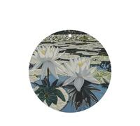 Phayah Ambientador de coche con aroma a lavanda con forma de estanque de loto de verano, tarjeta perfumada colgante, 4 unidades, para cajones de armario de automóviles