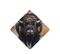 Phayah Ambientador de coche con aroma a lavanda con patrón de bisonte norteamericano, tarjeta cuadrada para colgar, tarjeta perfumada para colgar, 6 piezas para cajones de armario de automóviles