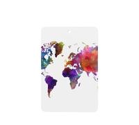 Phayah Ambientador de coche con aroma a lavanda con patrón de mapa de color, tarjeta rectangular para colgar, tarjeta perfumada para colgar, 6 piezas para coches, armarios, zapatos