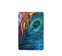 Phayah Ambientador de coche con aroma a lavanda con patrón de pavo real de colores, tarjeta rectangular para colgar, tarjeta perfumada para colgar, 4 piezas para coches, armario, cajón, eliminar