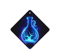 Phayah Ambientador de coche con aroma a lavanda con patrón de poción mágica, tarjeta cuadrada para colgar, tarjeta perfumada para colgar, 4 piezas para cajones de armario de automóviles