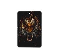 Phayah Ambientador de coche con aroma a lavanda con patrón de tigre feroz, tarjeta rectangular para colgar, tarjeta perfumada para colgar, 4 piezas para coches, armario, cajón, eliminar