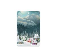 Phayah Ambientador de coche con aroma a lavanda cubierto de nieve, diseño de pueblo cubierto de nieve, tarjeta rectangular para colgar, tarjeta perfumada para colgar, 4 piezas para coches, armarios