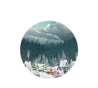 Phayah Ambientador de coche con aroma a lavanda cubierto de nieve, diseño de pueblo cubierto de nieve, tarjeta perfumada colgante, 6 piezas para coches, armario, zapatos
