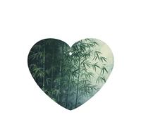 Phayah Ambientador de coche con aroma a lavanda de bambú con diseño de bosque en forma de corazón, tarjeta perfumada para colgar, 4 piezas para cajones de armario de automóviles