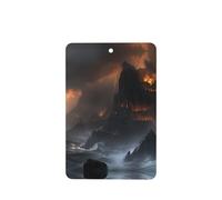 Phayah Ambientador de coche con aroma a lavanda de Castle In The Waves, tarjeta rectangular para colgar, tarjeta perfumada para colgar, 6 piezas para cajones de armario de automóviles