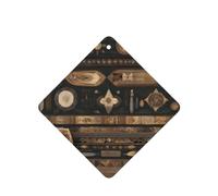 Phayah Ambientador de coche con aroma a lavanda de estilo bohemio, tarjeta cuadrada para colgar, tarjeta perfumada, 6 unidades, para cajones de armario de automóviles