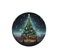 Phayah Ambientador de coche con aroma a lavanda de fantasía con diseño de árbol de Navidad, tarjeta de forma redonda, para colgar, tarjeta perfumada, 6 unidades para cajones de armario de automóviles