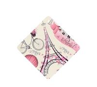 Phayah Ambientador de coche con aroma a lavanda de la Torre de París, tarjeta cuadrada para colgar, tarjeta perfumada para colgar, 4 piezas para coches, armario, cajón, eliminar