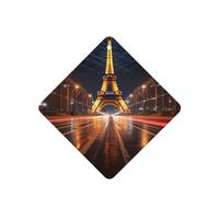 Phayah Ambientador de coche con aroma a lavanda de la Torre Eiffel, tarjeta cuadrada para colgar, tarjeta perfumada para colgar, 6 piezas para cajones de armario de automóviles