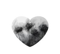 Phayah Ambientador de coche con aroma a lavanda de tinta negra con diseño de loto en forma de corazón para colgar, tarjeta perfumada para colgar, 4 piezas para cajones de armario de automóviles