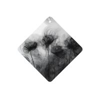 Phayah Ambientador de coche con aroma a lavanda de tinta negra, tarjeta cuadrada para colgar, 4 unidades, para cajones de armario de automóviles