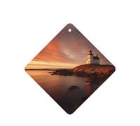 Phayah Ambientador de coche con aroma a lavanda, diseño de isla, tarjeta cuadrada para colgar, tarjeta perfumada para colgar, 4 piezas para coches, armarios, zapatos
