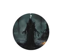 Phayah Ambientador de coche con aroma a lavanda Monster In The Woods con forma redonda, tarjeta colgante perfumada, 4 piezas para cajones de armario de automóviles