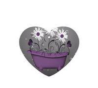 Phayah Ambientador de coche con aroma a lavanda morado para bañera y margaritas, tarjeta con forma de corazón, 6 unidades, para coche, armario, cajón, eliminar