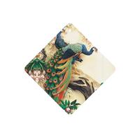 Phayah Ambientador de coche con aroma a lavanda oriental de pavo real sobre flores, tarjeta cuadrada para colgar, tarjeta perfumada para colgar, 4 piezas para coche, armario, cajón, eliminar