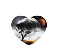 Phayah Ambientador de coche con aroma a lavanda Planet View, tarjeta colgante en forma de corazón, tarjeta perfumada para colgar, 6 piezas para coche, armario, cajón, eliminar