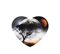Phayah Ambientador de coche con aroma a lavanda Planet View, tarjeta colgante en forma de corazón, tarjeta perfumada para colgar, 4 piezas para coche, armario, cajón, eliminar