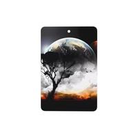 Phayah Ambientador de coche con aroma a lavanda Planet View, tarjeta rectangular para colgar, tarjeta perfumada colgante, 6 piezas para coche, armario, cajón, eliminar
