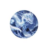 Phayah Ambientador de coche con aroma a lavanda y dragón azul, tarjeta de forma redonda, para colgar, 4 unidades, para cajones de armario de automóviles