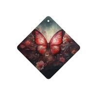 Phayah Ambientador de coche con aroma a lavanda y flores de fantasía, tarjeta cuadrada para colgar, 4 unidades, para cajones de armario de automóviles