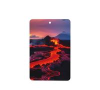 Phayah Ambientador de coche con aroma a lavanda y fuego de lava, tarjeta rectangular para colgar, 4 unidades, para cajones de armario de automóviles
